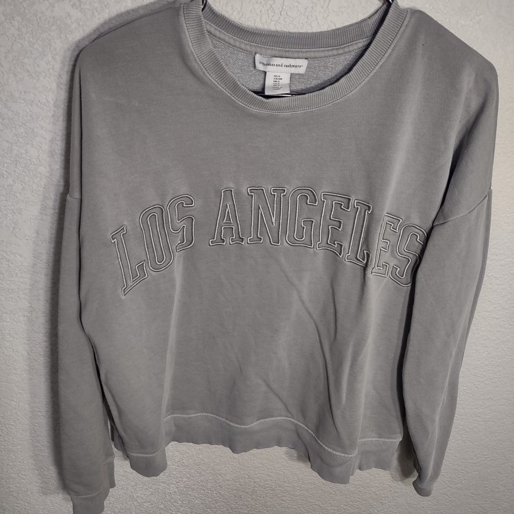 cupcakes & cashmere Gray Los Angeles Sweatshirt